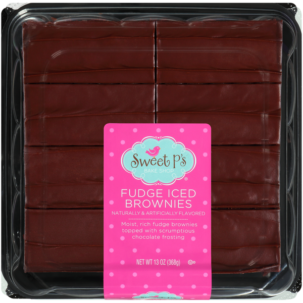 Sweet P's Moist, Rich Fudge Iced Brownies Topped With Scrumptious Chocolate Frosting