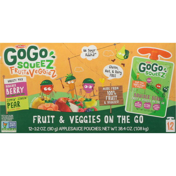 GoGo Squeez Fruit & VeggieZ, Variety Pear Berry