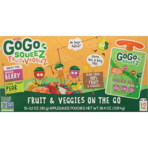 GoGo Squeez Fruit & VeggieZ, Variety Pear Berry