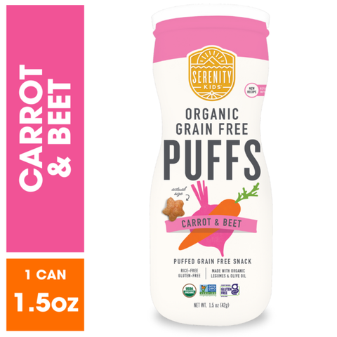 Serenity Kids Organic Grain Free Puffs, Carrot & Beet
