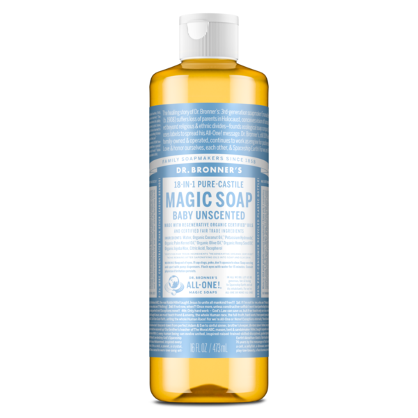 Dr. Bronner's Unscented, Pure-Castile Liquid Soap