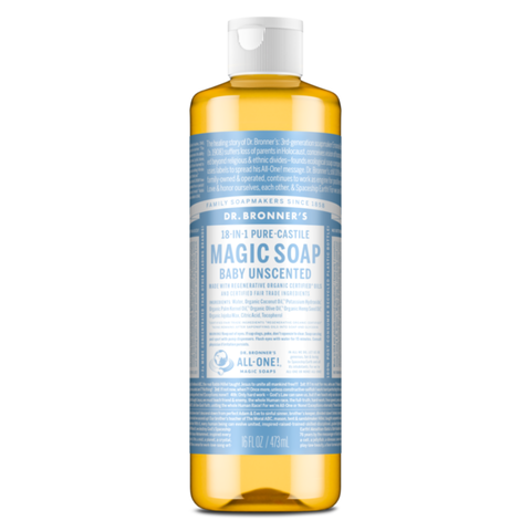 Dr. Bronner's Unscented, Pure-Castile Liquid Soap