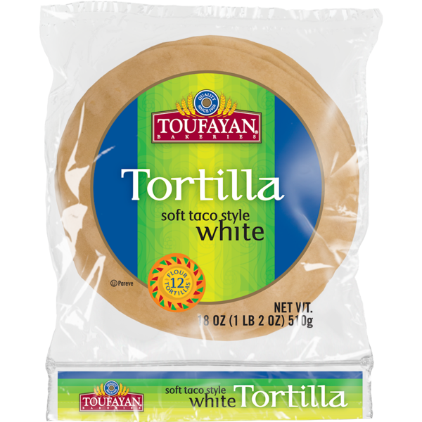 Toufayan Bakeries White Soft Taco Style Tortilla