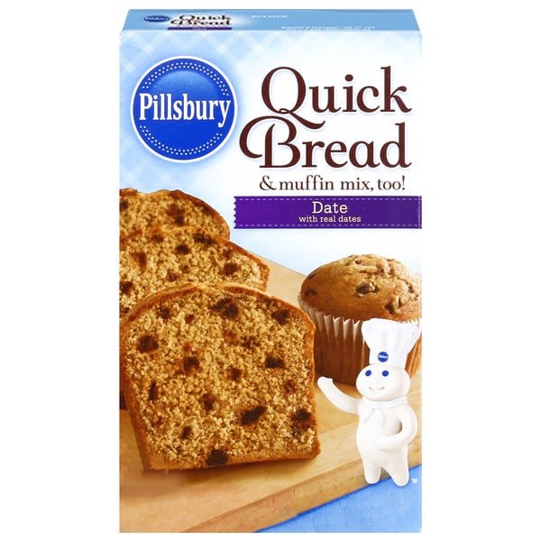 Pillsbury Date Quick Bread and Muffin Mix, 16.6 Oz Box