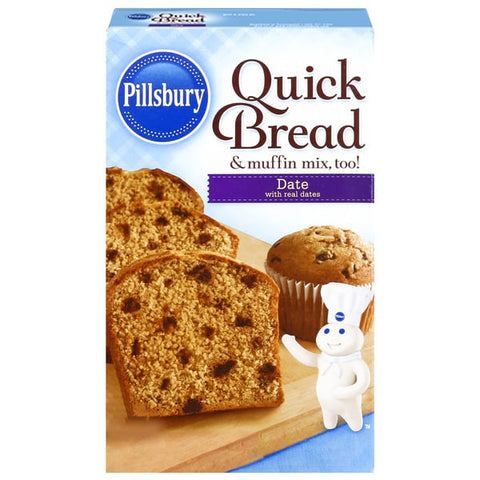 Pillsbury Date Quick Bread and Muffin Mix, 16.6 Oz Box