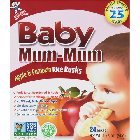 Mum-Mum Rice Rusks, Apple & Pumpkin