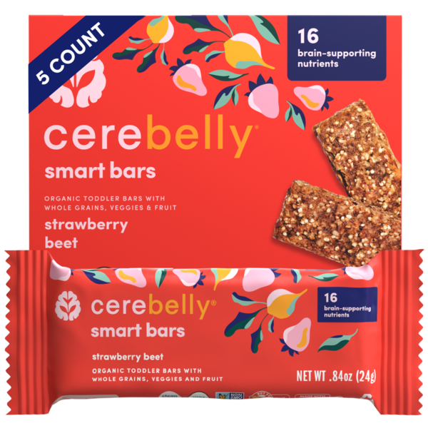 Cerebelly Organic Strawberry Beet, Smart Bar