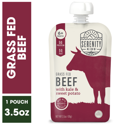 Serenity Kids Grass Fed Beef with Organic Vegetables Baby Food Pouch