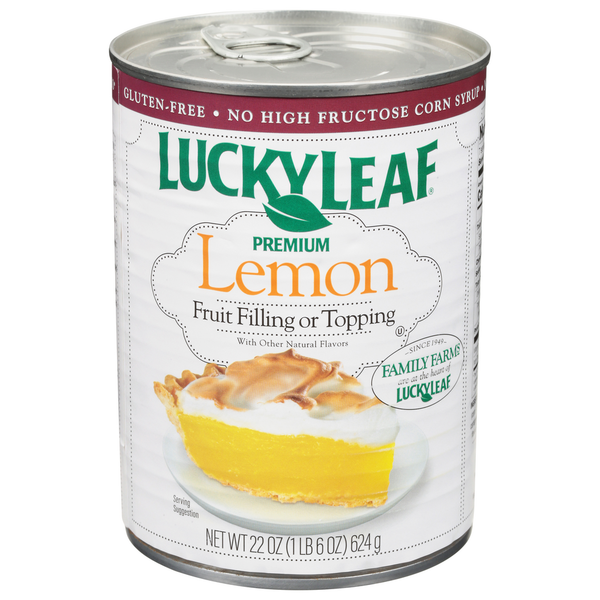 Lucky Leaf Fruit Filling or Topping, Premium, Lemon