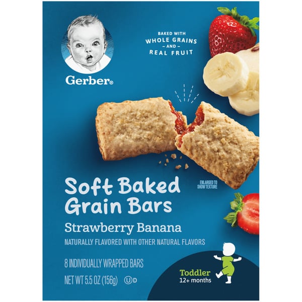 Gerber Soft Baked Grain Bars Strawberry Banana