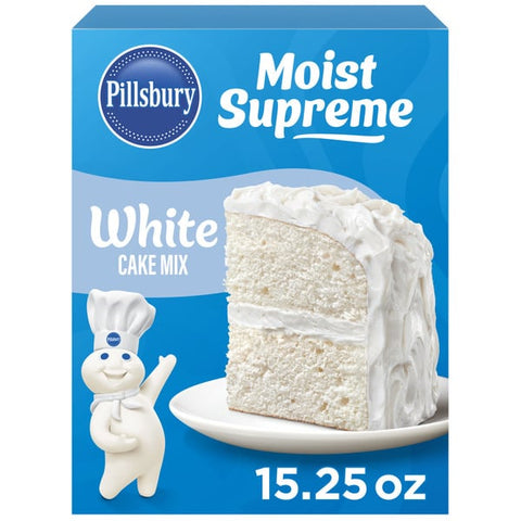 Pillsbury Moist Supreme White Cake Mix, 15.25 oz Box