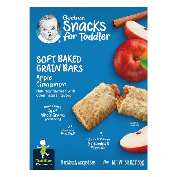 Gerber Soft Baked Grain Bars Cinnamon Box
