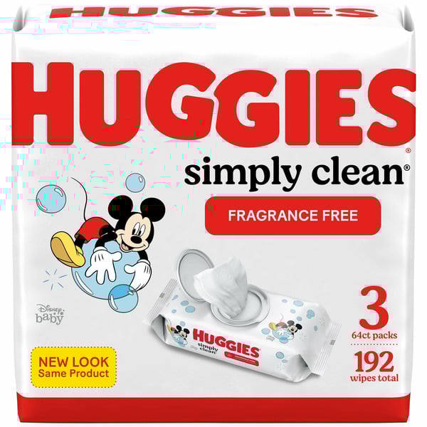 Huggies Simply Clean Unscented Baby Wipes
