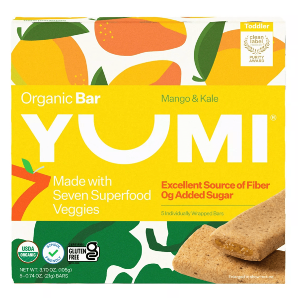 Yumi Organic Bars, Mango & Kale Baby Food
