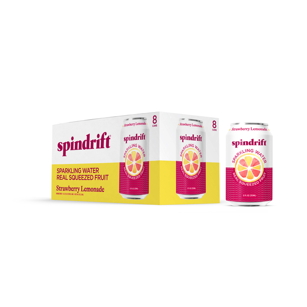 Spindrift Sparkling Water, Unsweetened Lemonade, Strawberry Lemonade