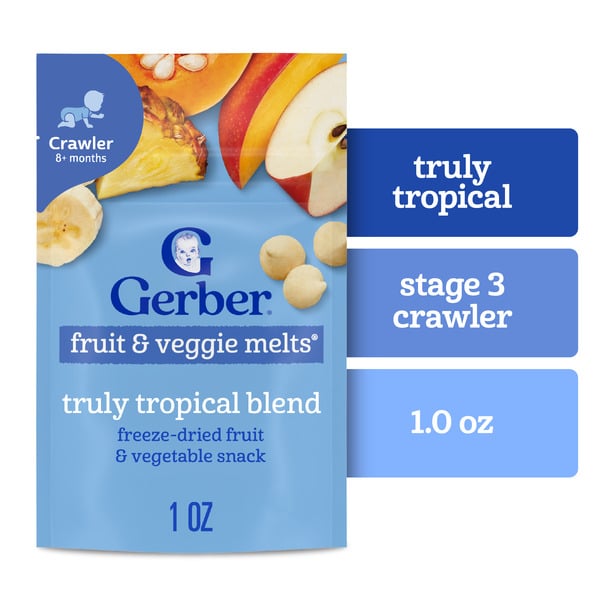 Gerber Snacks For Baby Fruit And Veggie Melts Baby Snack