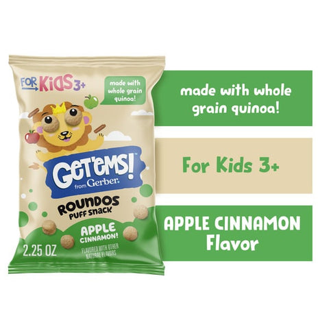 Get'Ems! From Gerber Apple Cinnamon Roundos Puffs Snacks