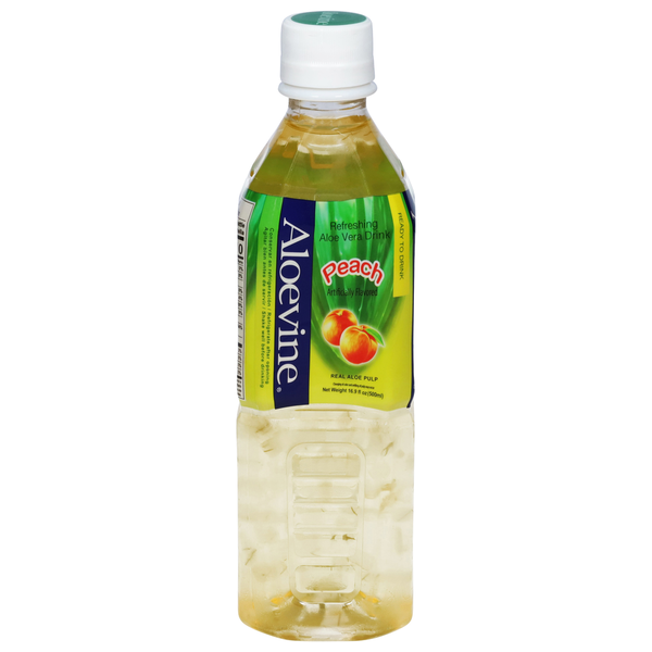Aloevine Aloe Vera Drink, Refreshing, Peach
