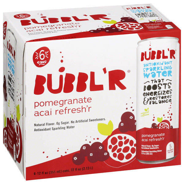 BUBBL’R Antioxidant Sparkling Water, pomegranate acai refresh'r
