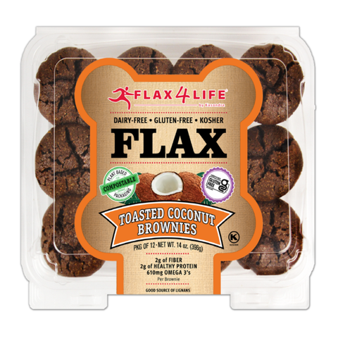 Flax4Life Toasted Coconut Brownies