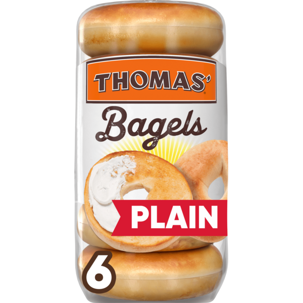 Thomas’ 6 count, Plain Bagels