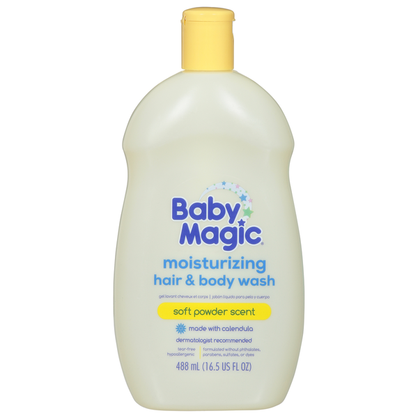Baby Magic Hair & Body Wash, Moisturizing, Soft Powder Scent