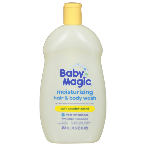 Baby Magic Hair & Body Wash, Moisturizing, Soft Powder Scent