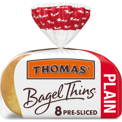Thomas’ 8 count, Plain Bagel Thins