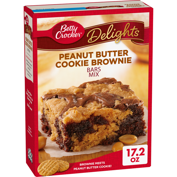 Betty Crocker Delights Peanut Butter Cookie Brownie Bar Mix
