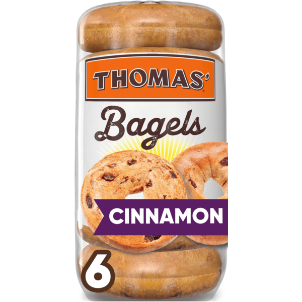 Thomas’ 6 count, Cinnamon Raisin Bagels
