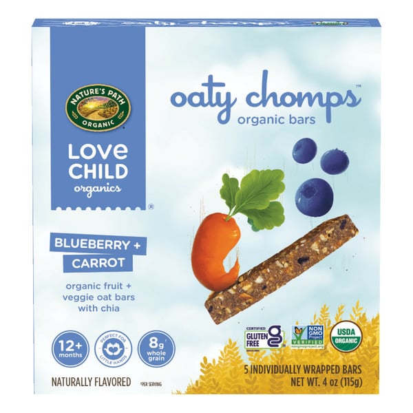 Love Child Blueberry + Carrot Snack Bars