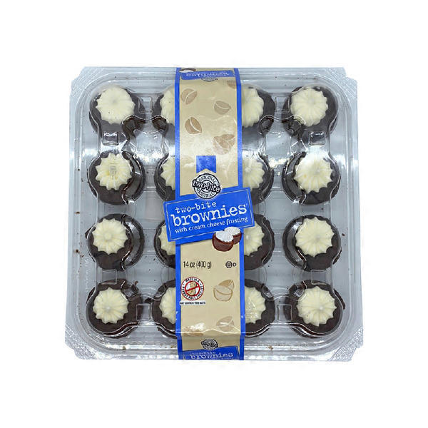 Two Bite Brownies With Cream Cheese Frosting