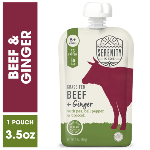 Serenity Kids Grass Fed Beef & Ginger Baby Food Pouch