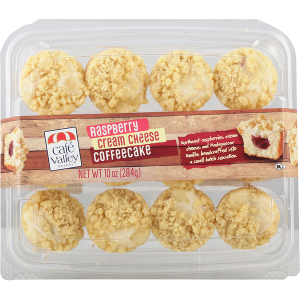 Café Valley Bakery Coffee Cake, Raspberry Cream Cheese