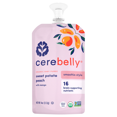 Cerebelly Baby Puree, Organic, Sweet Potato Peach, with Mango, Smoothie-Style