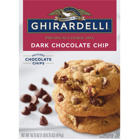 Ghirardelli Dark Chocolate Chip Premium Cookie Mix