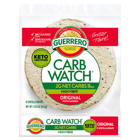 Guerrero Carb Watch Original with Flaxseed Flour Tortillas, 8 Count