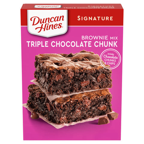 Duncan Hines Signature Triple Chocolate Chunk Brownie Mix