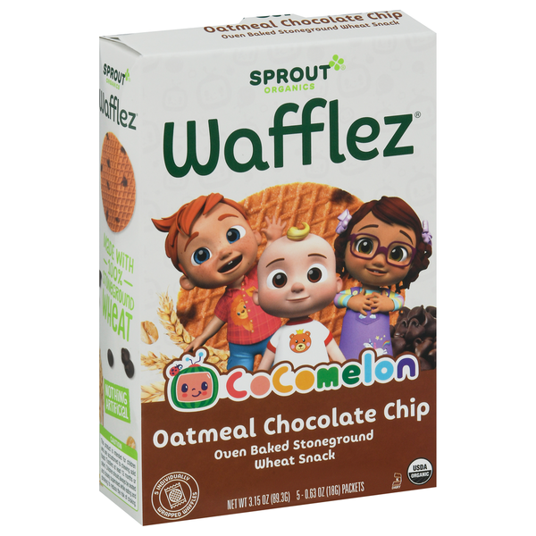 Sprout Organics Wheat Snacks, Oatmeal Chocolate Chip, Cocomelon