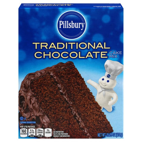 Pillsbury Traditional Chocolate Cake Mix, 15.25 Oz