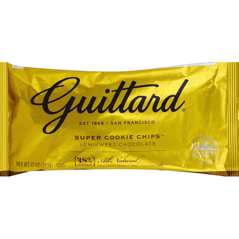 Guittard Baking Chips, Semisweet Chocolate, Super Cookie Chips, 48% Cacao