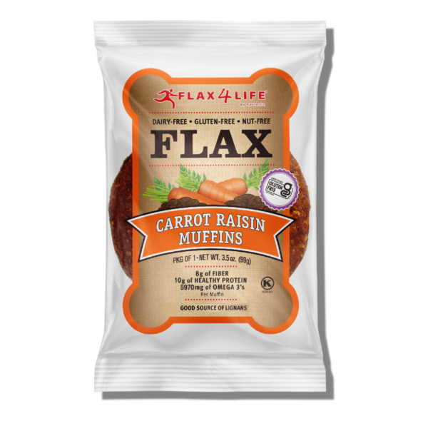 Flax4Life Grab n' Go Carrot Raisin Muffin