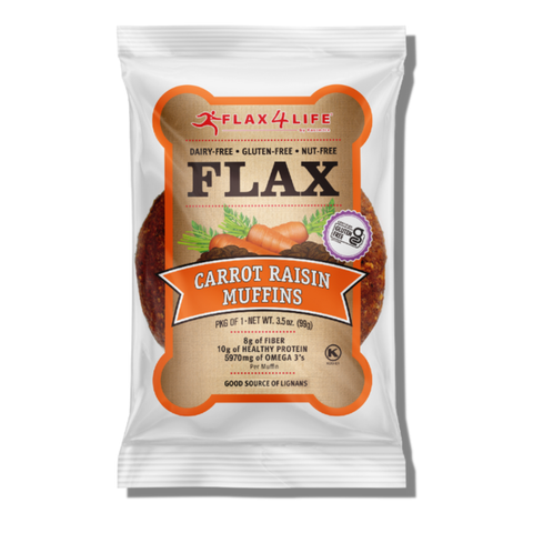 Flax4Life Grab n' Go Carrot Raisin Muffin