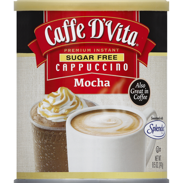 Caffe D'Vita Cappuccino, Premium Instant, Sugar Free, Mocha