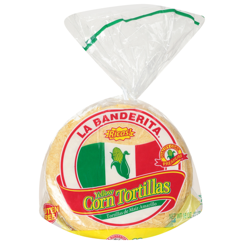 La Banderita Tortillas, Yellow, Corn
