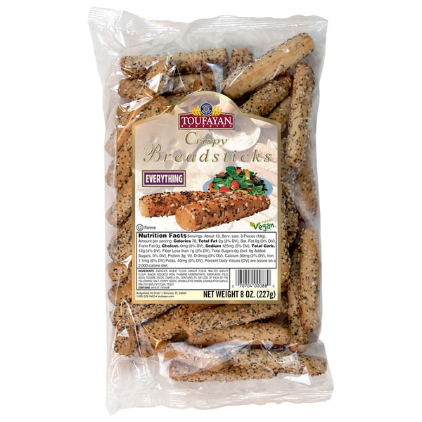 Toufayan Bakeries Crispy Breadsticks, Everything