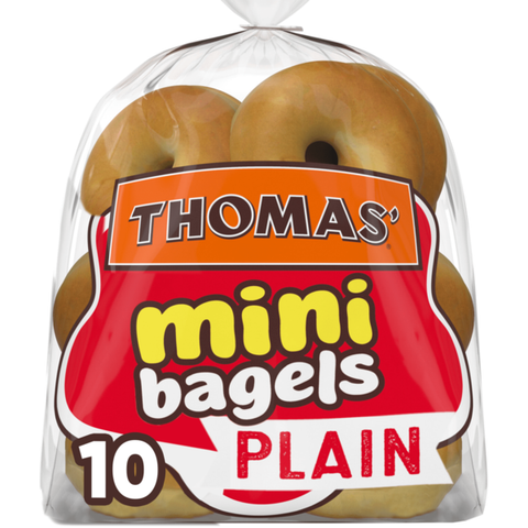 Thomas’ 10 count, Plain Mini Mini Bagels