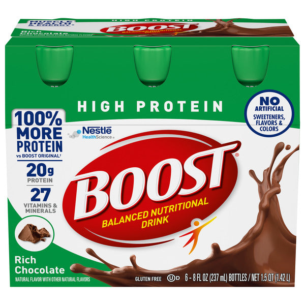 BOOST High Protein Nutritional Drink, Rich Chocolate, 20 g Protein