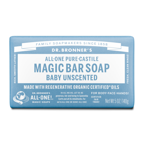 Dr. Bronner's Baby Unscented, Pure-Castile Bar Soap