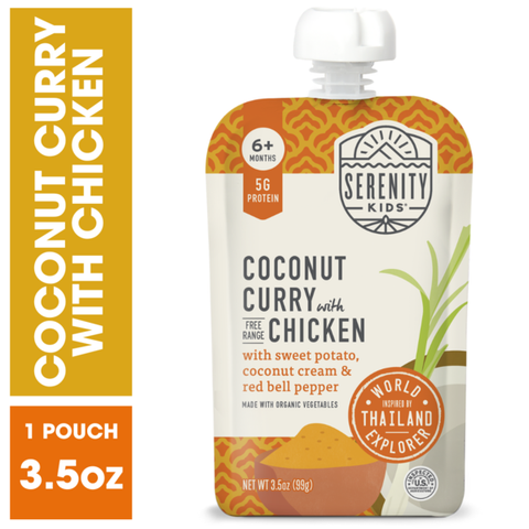 Serenity Kids Coconut Curry with Chicken Baby Food Pouch